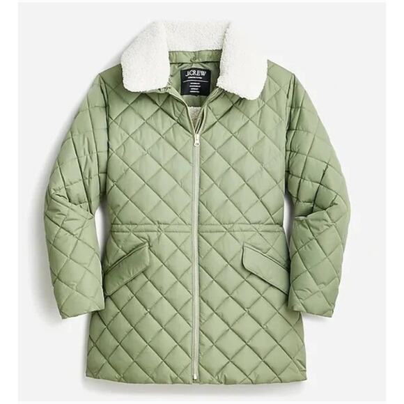 J. CREW Primaloft Quilted sherpa-lined puffer jacket in Navy Blue BM542 // M - Picture 15 of 16